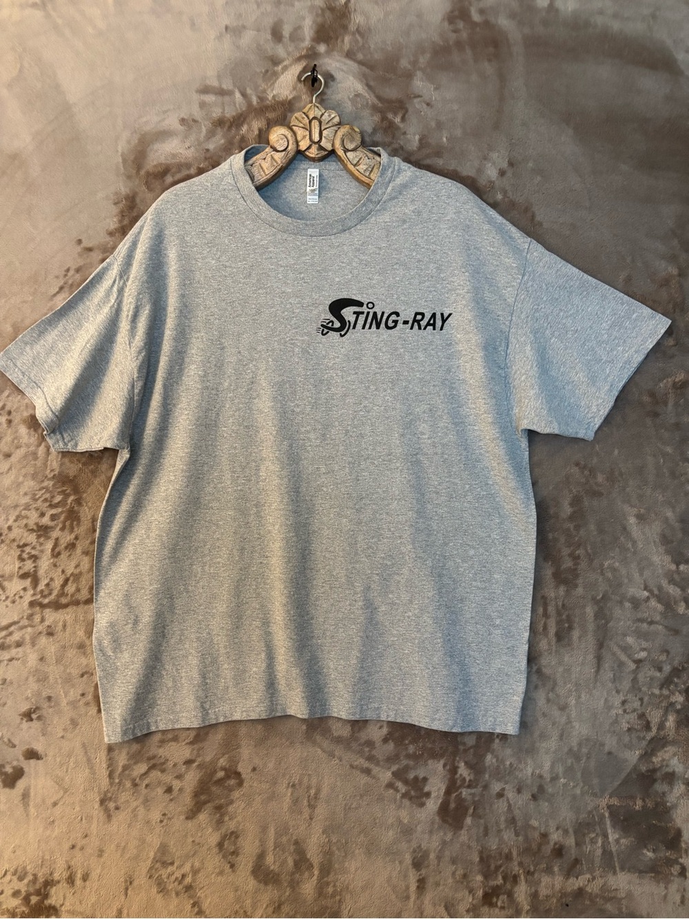 American Apparel Men’s Schwinn Heather Gray 'Sting-Ray' Graphic Tee Size 2XL